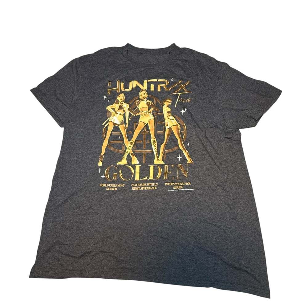 Netflix KPop Demon Hunters HUNTRX Golden Tour Graphic T-Shirt